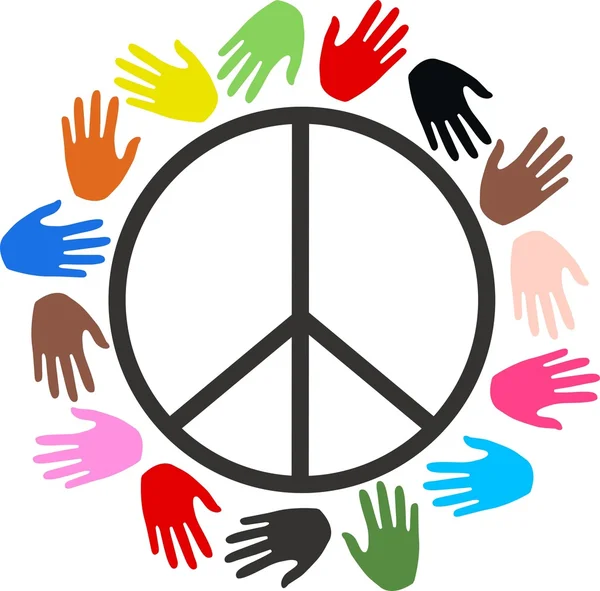 Peace love diversity united — Stock Vector