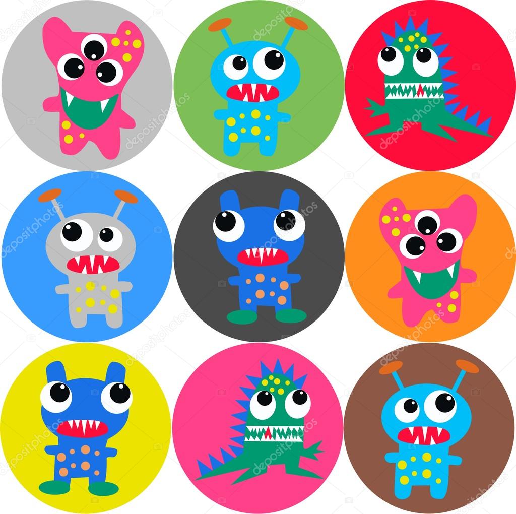 Seamless monster background