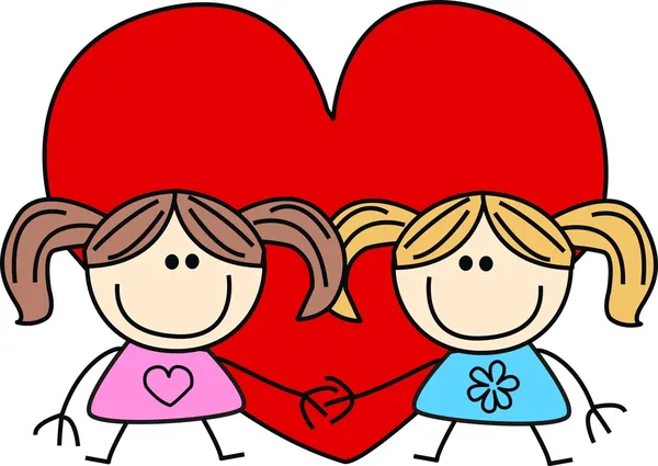 Saint Valentin amour amitié — Image vectorielle