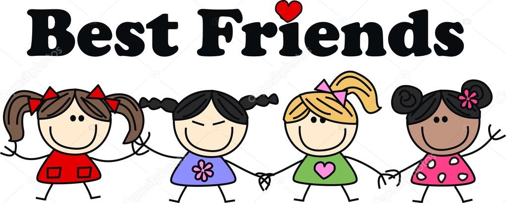 Best friends ⬇ Vector Image by © popocorn | Vector Stock 21591445