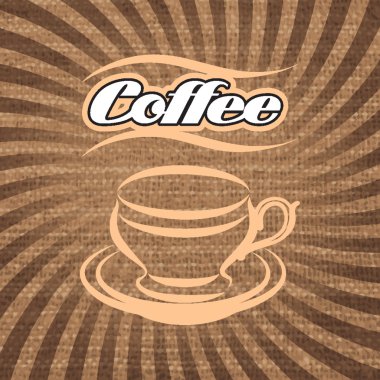 Kahve için vektör etiket