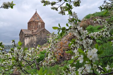 sacred Sevanavank Monastery in Armenia clipart