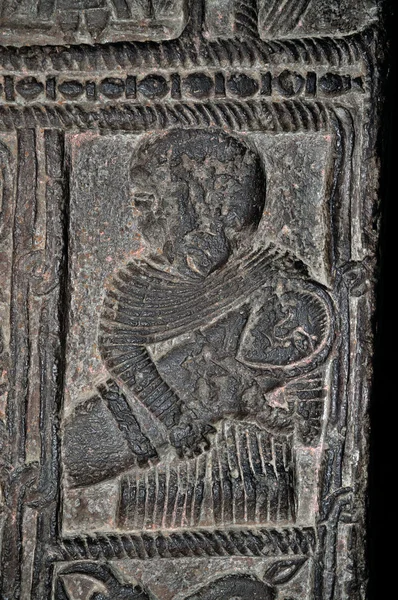 Detalj av sten carving i armeniska kloster av sevanavank — Stockfoto