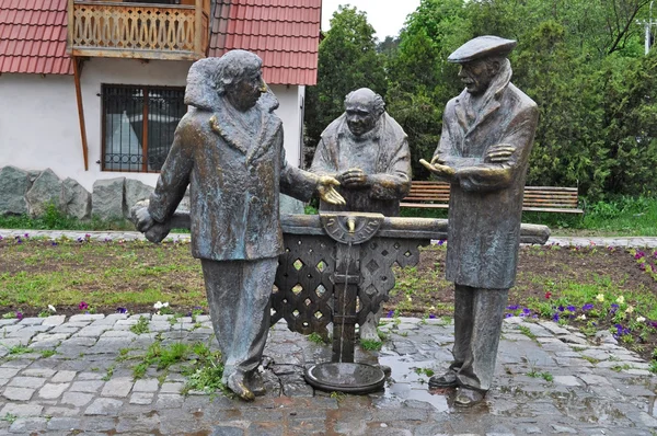 Monument to the heroes of the comedy "Mimino" in Dilijan. Armeni — Stock Photo, Image
