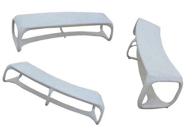 Banc torsadé blanc pour plage — Photo