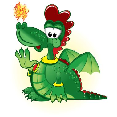 Yeşil komik ejderha