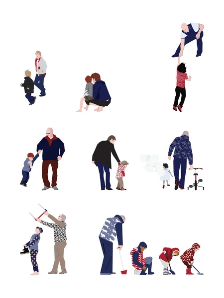 Fathers Collection — Stock Vector