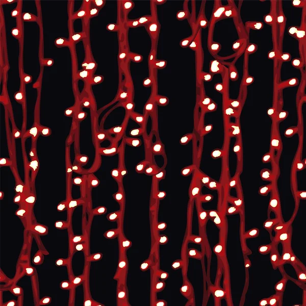 Christmas lights mönster — Stock vektor