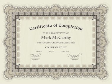 Certificate Template clipart