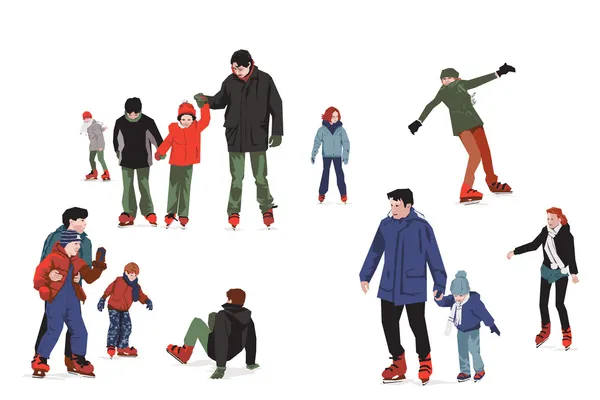 Ice skaters — Stockvector