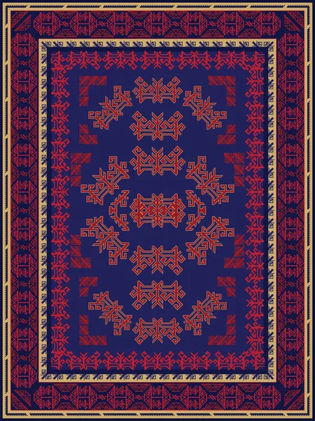 Karpet Biru dan Merah - Stok Vektor