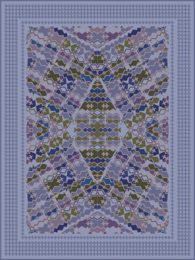 pastel renklerle halı