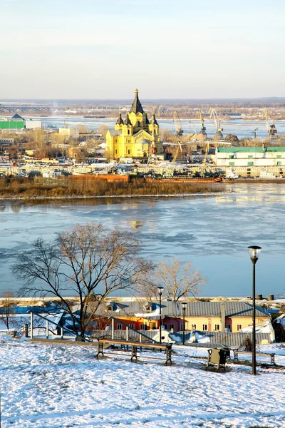 December view of Cathedral Nevsky Nizhny Novgorod — Stock Photo, Image
