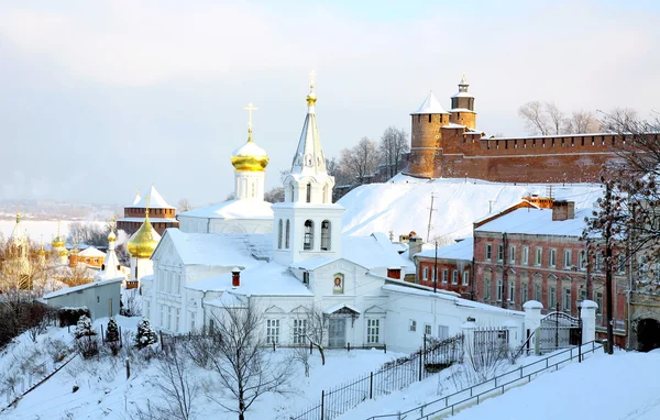 Januari panoramautsikt kyrklig Profeten Elia och Kreml — Stockfoto