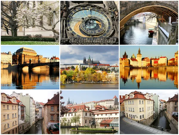 Collage vackra Prag — Stockfoto