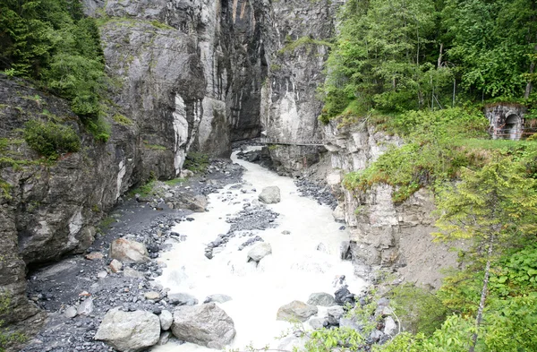 Grindelwald ledovcová rokle ve Švýcarsku — Stock fotografie