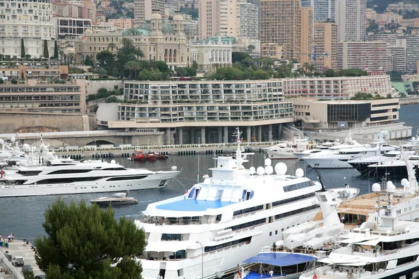 Monaco monte Carlo'da Lüks Yatlar demirledi — Stok fotoğraf