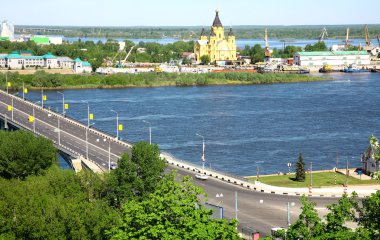 kanavinsky köprü nevsky Katedrali Nijniy novgorod, Rusya