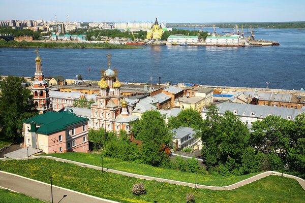 May view of colorful Nizhny Novgorod Russia