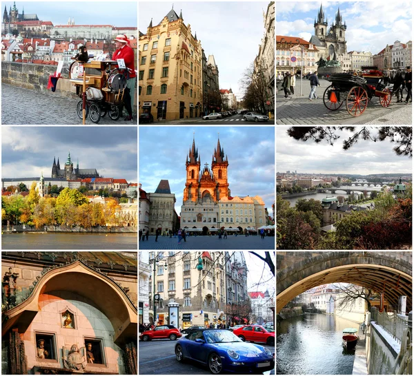 Prague, Tjeckien - oktober 04: Karlsbron, Prag cas — Stockfoto