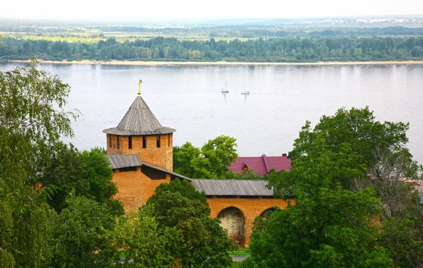 Volga river from Kremlin Nizhny Novgorod — Stock Photo, Image