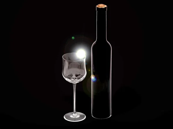 Vin och glas — Stockfoto