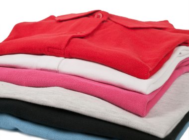 Colorful polo t-shirts clipart