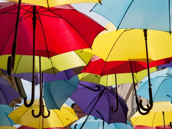 Wielobarwny parasole — Zdjęcie stockowe