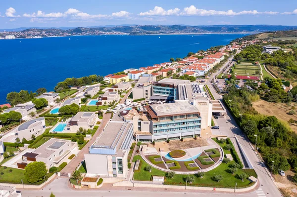 Savudrija Croatia August 2021 Aerial View Modern Luxury Kempinski Hotel — Stock Photo, Image