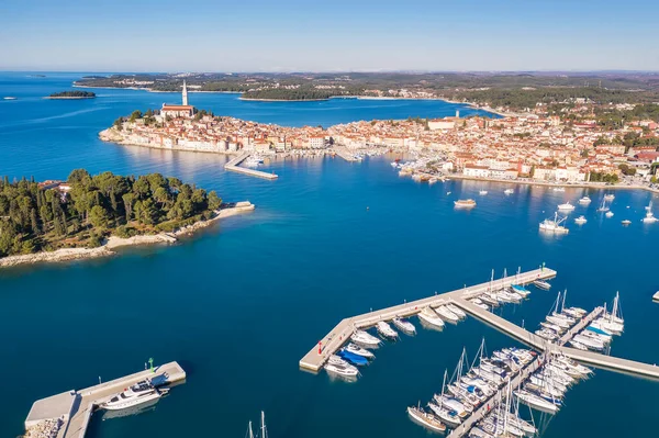 Attractive Aerial Shot Rovinj Istria Croatia — стокове фото