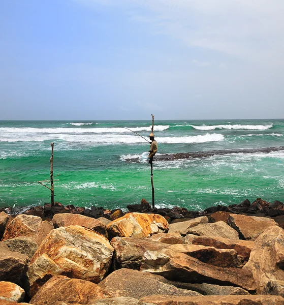 Rybář na Srí Lance — Stock fotografie