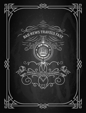 Retro tasarım siyah kartı