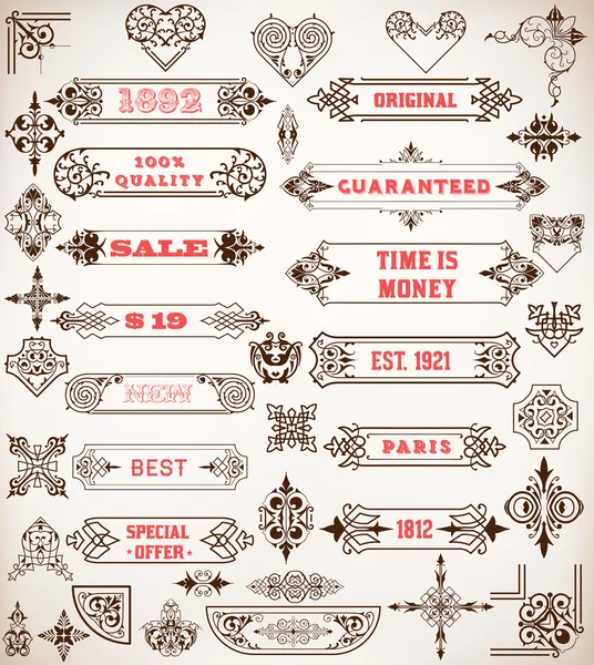 Vector. 23 labels en banners. — Stockvector