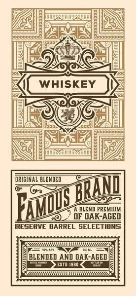 Eski çerçeveli viski etiketi