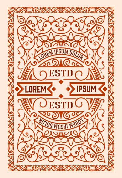 Western Card Vintage Style — Stock Vector