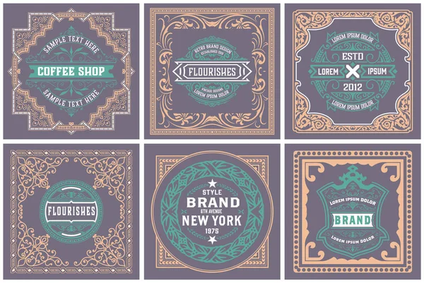 Set Labels Western Style — Stock Vector