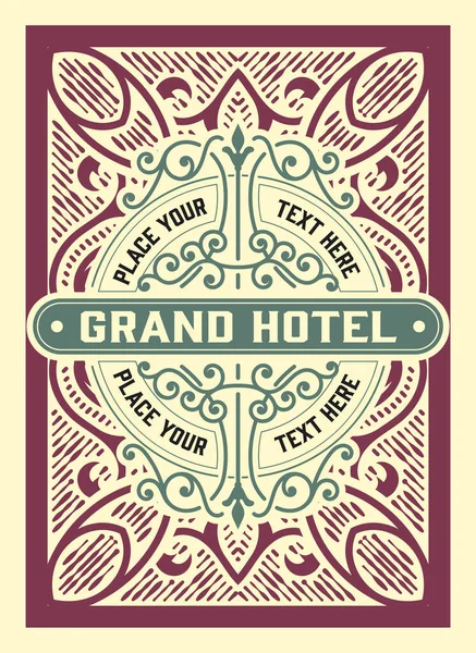 Western Card Vintage Style — 스톡 벡터
