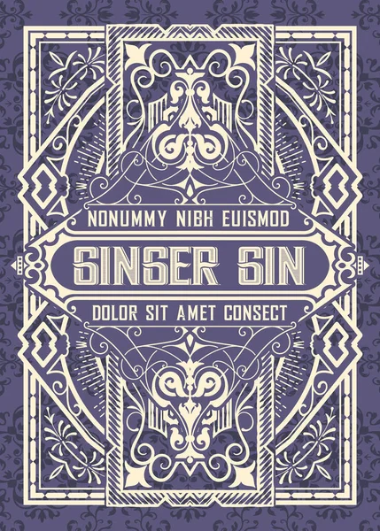 Whiskey Label Starými Rámci — Stockový vektor