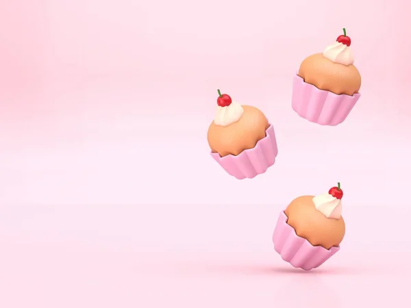 Isolated Muffin Render —  Fotos de Stock