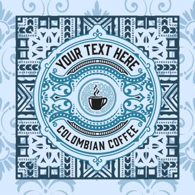 Kafe işi için vektör ve kahve dükkanı etiketi