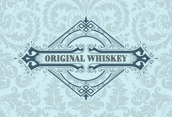 Whiskey Label Starými Rámci — Stockový vektor