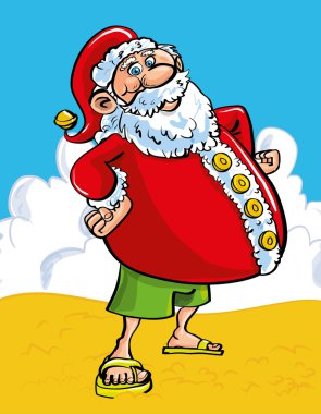 Deniz kenarında neşeli Noel