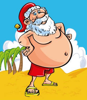 Deniz kenarında neşeli Noel