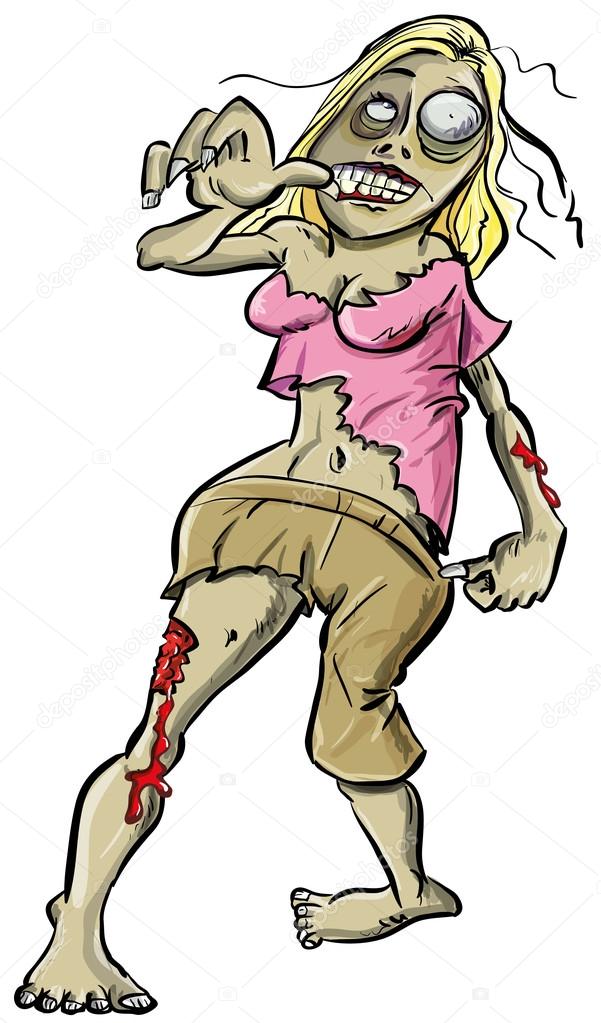 Mujer zombi — Vector de stock © antonbrand #24559315