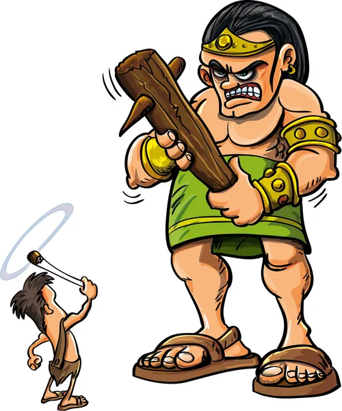 David ve goliath cartoon