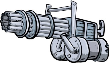 Illustratin of a mini gun clipart