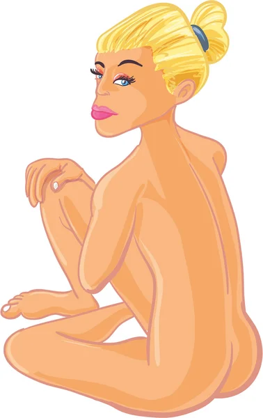 Illustration féminine nue — Image vectorielle