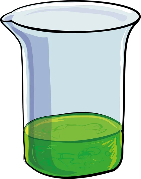 Vaso de precipitados de lodo verde mal — Archivo Imágenes Vectoriales