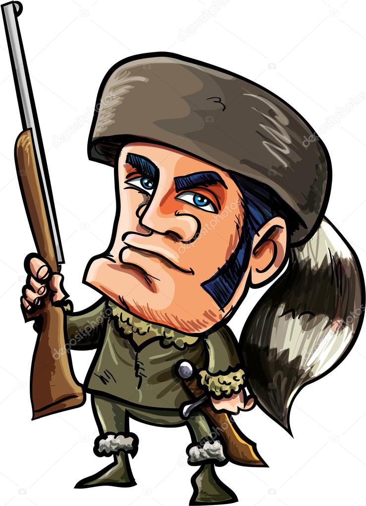 Cartoon of Davy Crockett Stock Vector by ©antonbrand 26915775
