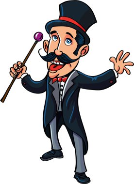 karikatür circus ring master
